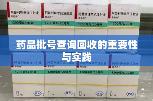 天津药品批号查询回收的重要性与实践